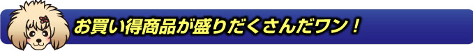 お買い得商品盛りだくさん！！