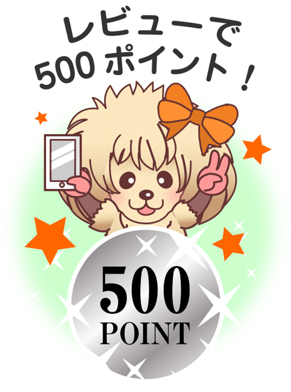 レビューで500ポイント!
