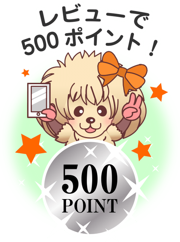 レビューで500ポイント！